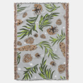 Couverture Motif de Noël, Neige de Pin 10 (devant Vertical)