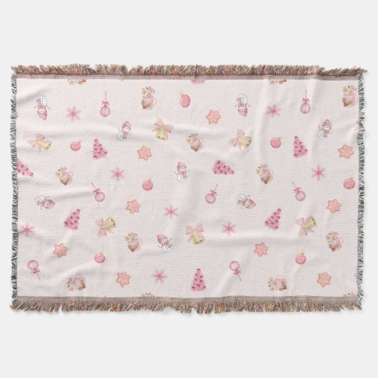Couverture Motif de Noël rose cosy (Devant)