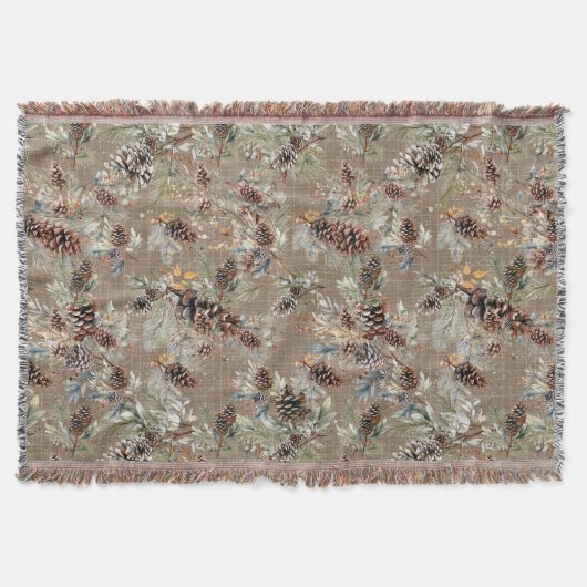 Couverture Motif de Noël rustique boho (Devant)