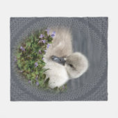 Couverture Motif de noeud de câble et de cygne (Devant (Horizontal))