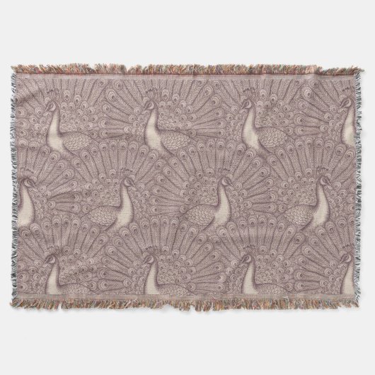 Couverture motif de paon (Devant)