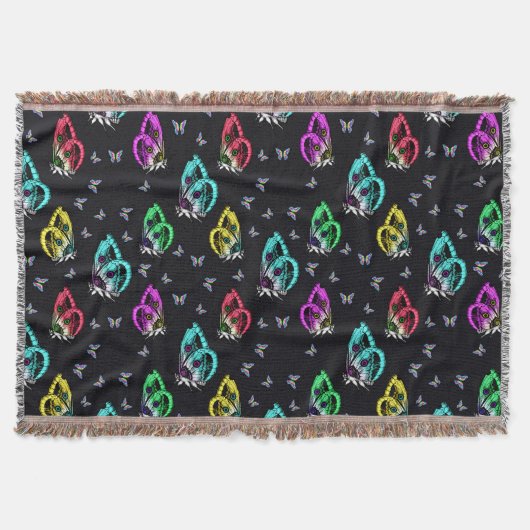 Couverture Motif de papillon noir coloré (Devant)