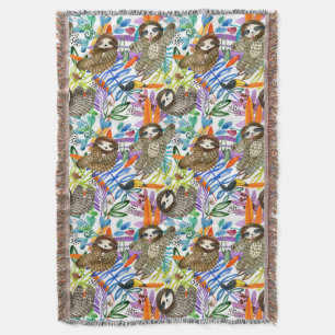 Couverture Motif de paresse d'aquarelle de bande dessinée