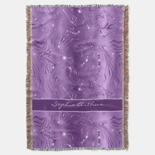 Couverture Motif de Parties scintillant en argent violet de l (devant Vertical)
