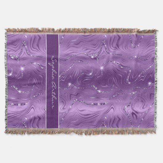Couverture Motif de Parties scintillant en argent violet de l (Devant)
