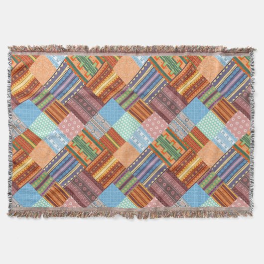 Couverture Motif de patchwork tribal confortable (Devant)