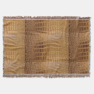 Couverture Motif de peau d'animal de cuir de crocodile de