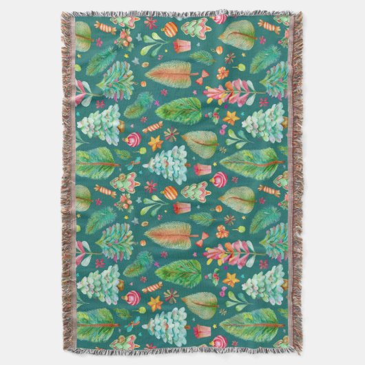 Couverture Motif de pins de Noël (devant Vertical)