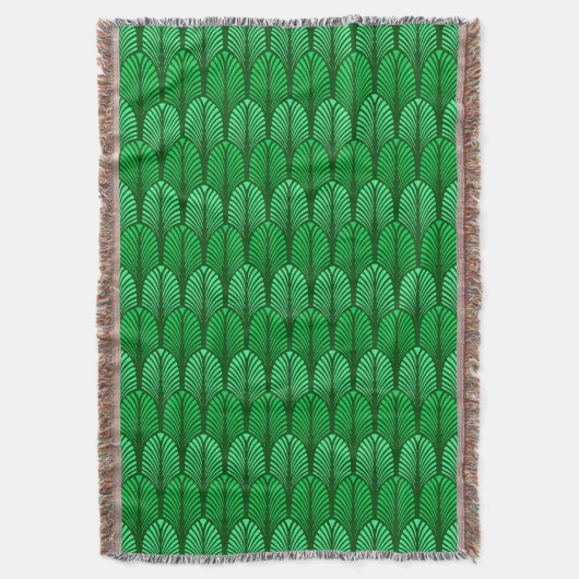 Couverture Motif de plume d'art déco, vert vert (devant Vertical)