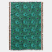 Couverture Motif de plumes de paon sarcelle (devant Vertical)