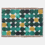 Couverture Motif de points - parties scintillant émeraude et  (Devant)