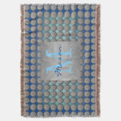 Couverture Motif de points Polka bleu et gris (devant Vertical)