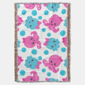 Couverture Motif de poulpe, poulpe mignonne, Animaux de mer (devant Vertical)