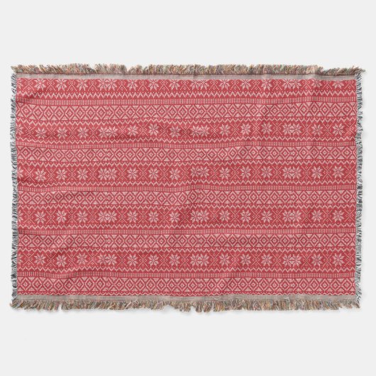 Couverture Motif de pull tricoté de Noël rétro Fêtes (Devant)