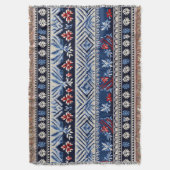 Couverture Motif de rayure de broderie folklorique (devant Vertical)