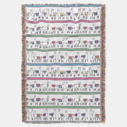 Couverture Motif de rayure de lama (devant Vertical)