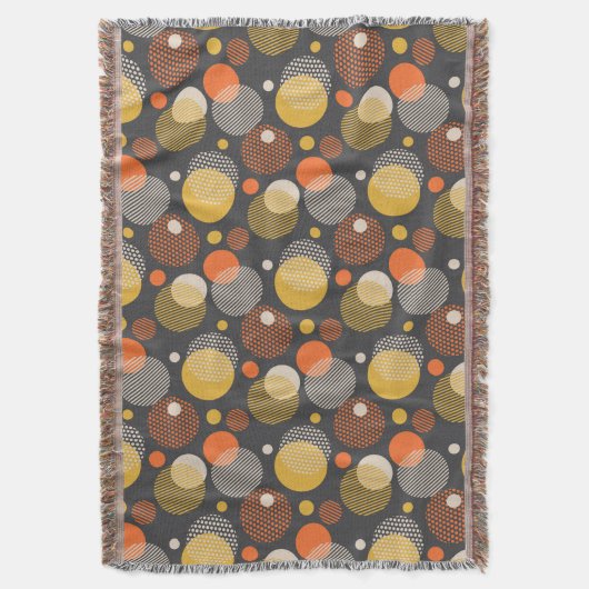 Couverture Motif de rayure de point de polka (devant Vertical)