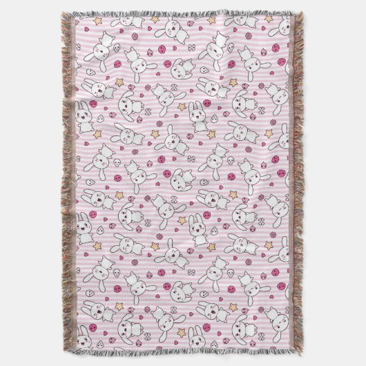 Couverture motif de rayures de kawaii (devant Vertical)