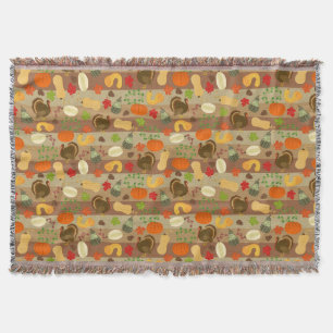 Couverture Motif de récolte d'automne de courge de la Turqui