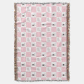 Couverture Motif de rodéo rose moderne À damiers fille (devant Vertical)
