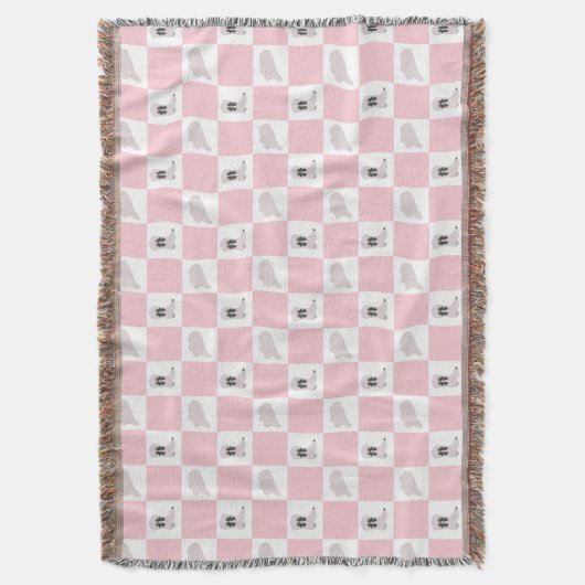 Couverture Motif de rodéo rose moderne À damiers fille (devant Vertical)