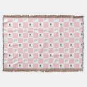 Couverture Motif de rodéo rose moderne À damiers fille (Devant)