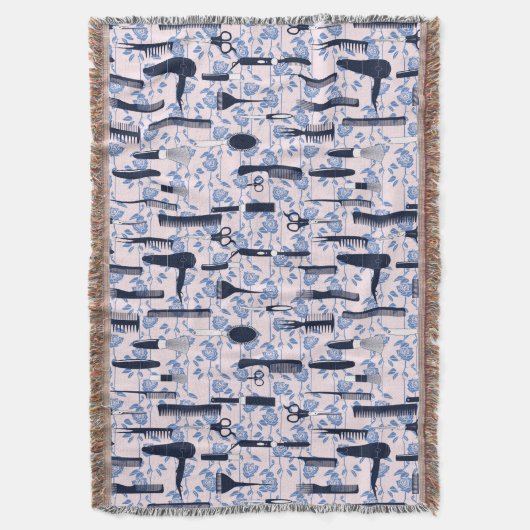 Couverture Motif de rose de bleu de soin de beauté (devant Vertical)