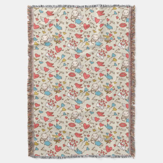 Couverture Motif de Saint-Valentin avec le cupidon (devant Vertical)