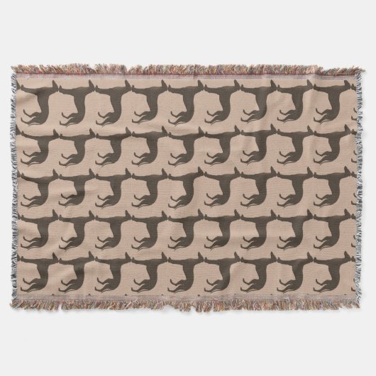 Couverture Motif de silhouette de chien de lévrier de couleur (Devant)