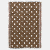 Couverture Motif de silhouettes de bouledogue (devant Vertical)