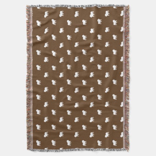 Couverture Motif de silhouettes de bouledogue (devant Vertical)