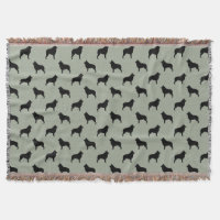 Motif de silhouettes de chiens de race Schipperke