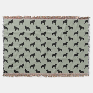 Couverture Motif de silhouettes de chiens de race Schipperke