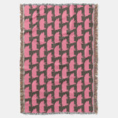 Couverture Motif de silhouettes de porc rose | Animal agricol (devant Vertical)