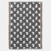 Couverture Motif de silhouettes de race de chien Papillon (devant Vertical)