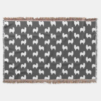 Motif de silhouettes de race de chien Papillon