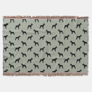 Couverture Motif de silhouettes de race de chien Schnauzer gé