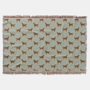 Couverture Motif de silhouettes de Setter Irlandais