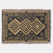 Couverture Motif de surface abstrait boho or noir (Devant)