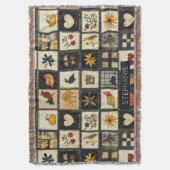 Couverture Motif de surface composée d'automne rustique | Pat (devant Vertical)