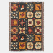 Couverture Motif de surface composée en Patchwork Automne Rus (devant Vertical)