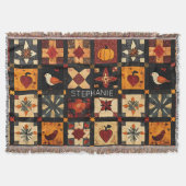 Couverture Motif de surface composée en Patchwork Automne Rus (Devant)