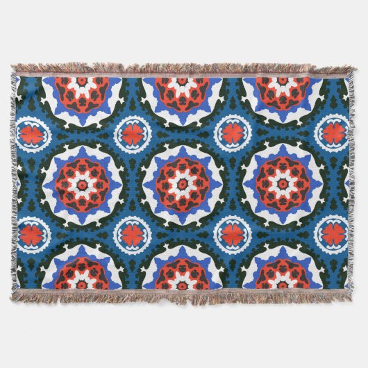 Couverture Motif de Suzani avec l'ornement audacieux (Devant)