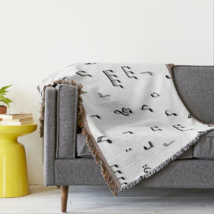 Couverture Motif de symboles Black & White Music Notes
