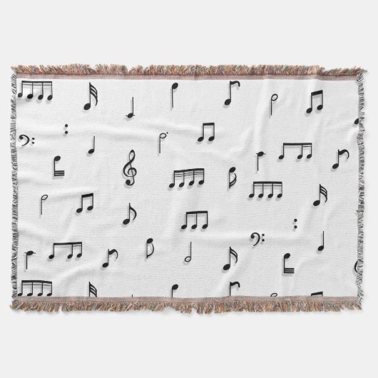 Couverture Motif de symboles Black & White Music Notes (Devant)