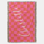 Couverture Motif de tableau de bord rose et orange personnali (devant Vertical)