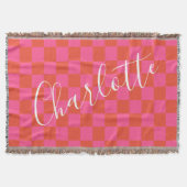 Couverture Motif de tableau de bord rose et orange personnali (Devant)