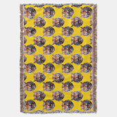 Couverture Motif de tête de tigre jaune Design (devant Vertical)