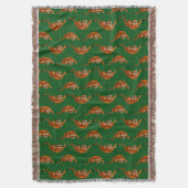 Couverture Motif de tigre avec fond vert (devant Vertical)