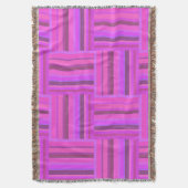 Couverture Motif de tissage à rayures roses (devant Vertical)
